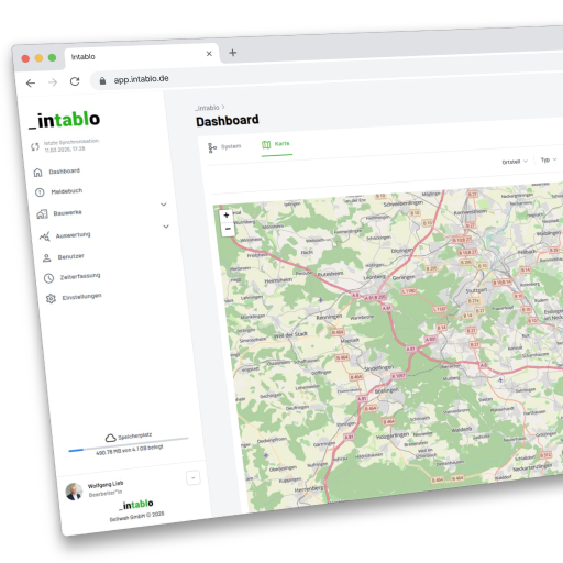 _intablo Web-Oberfläche